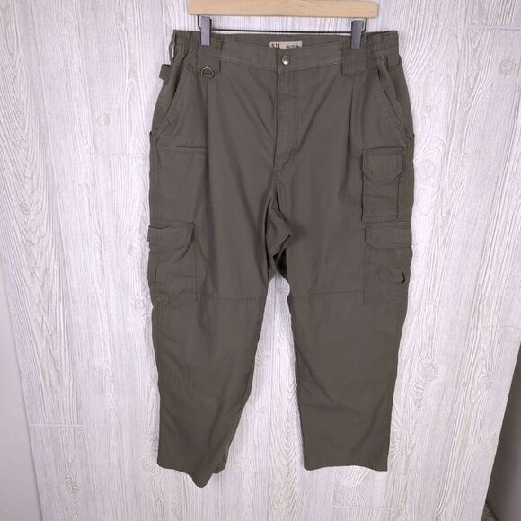 5.11 Men's TACLITE Pro Tactical Pants Green Size 38x30 Olive Green Army Green - Picture 1 of 9
